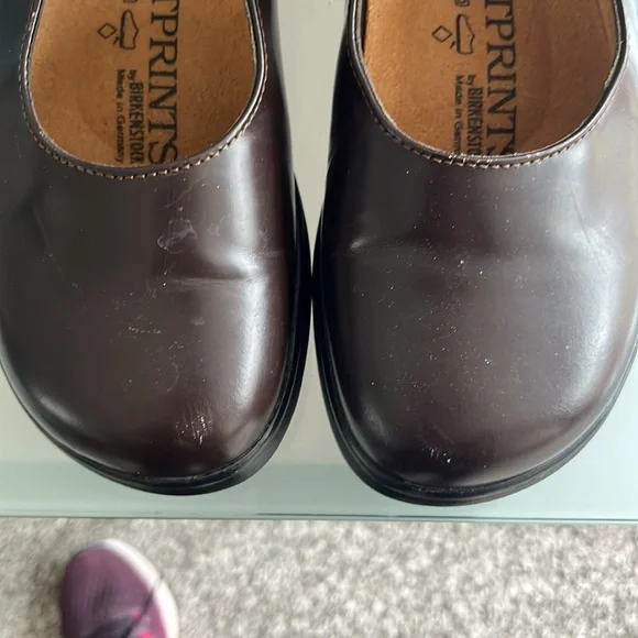 Footprints by Birkenstock Brown Leather Mary Jane Shoes - Picture 6 of 8